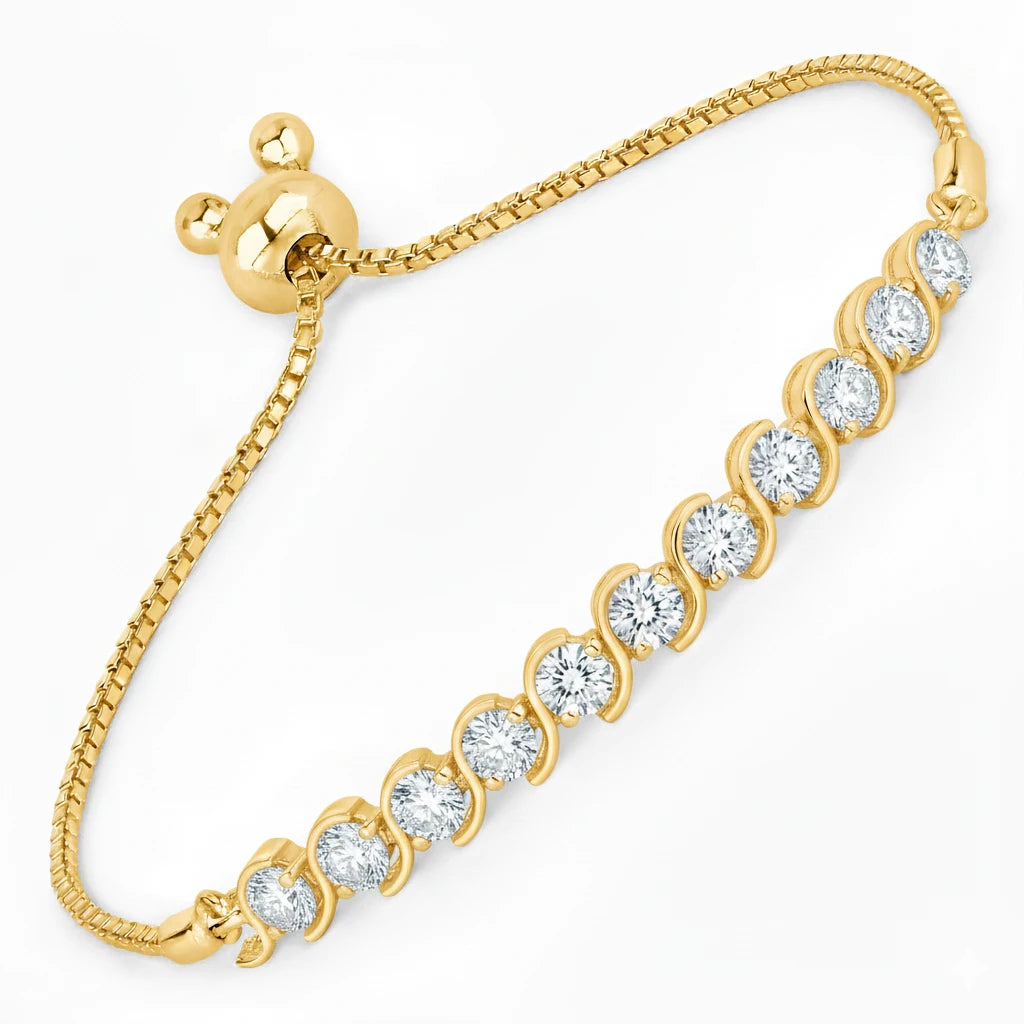 Round Bezel Set Bracelet