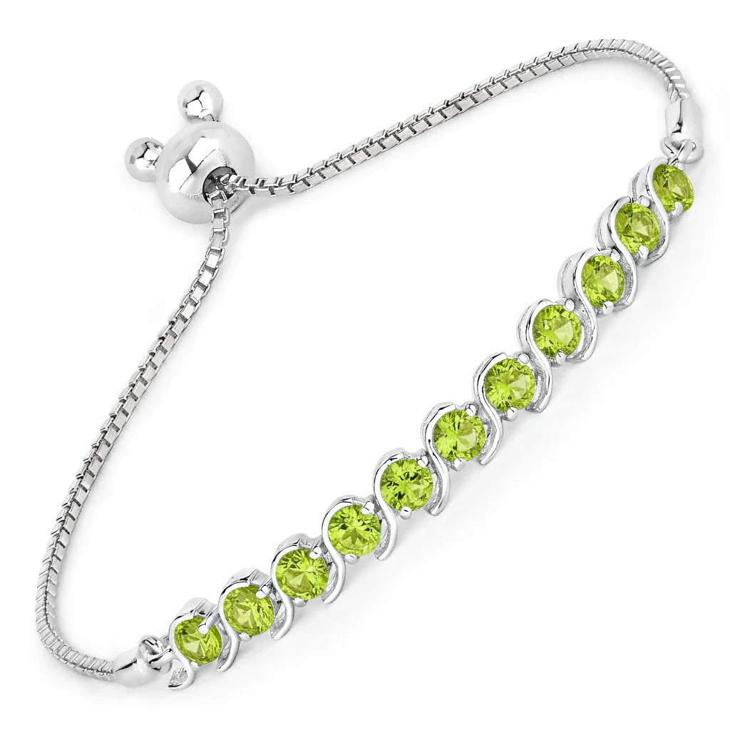 Round Bezel Set Bracelet