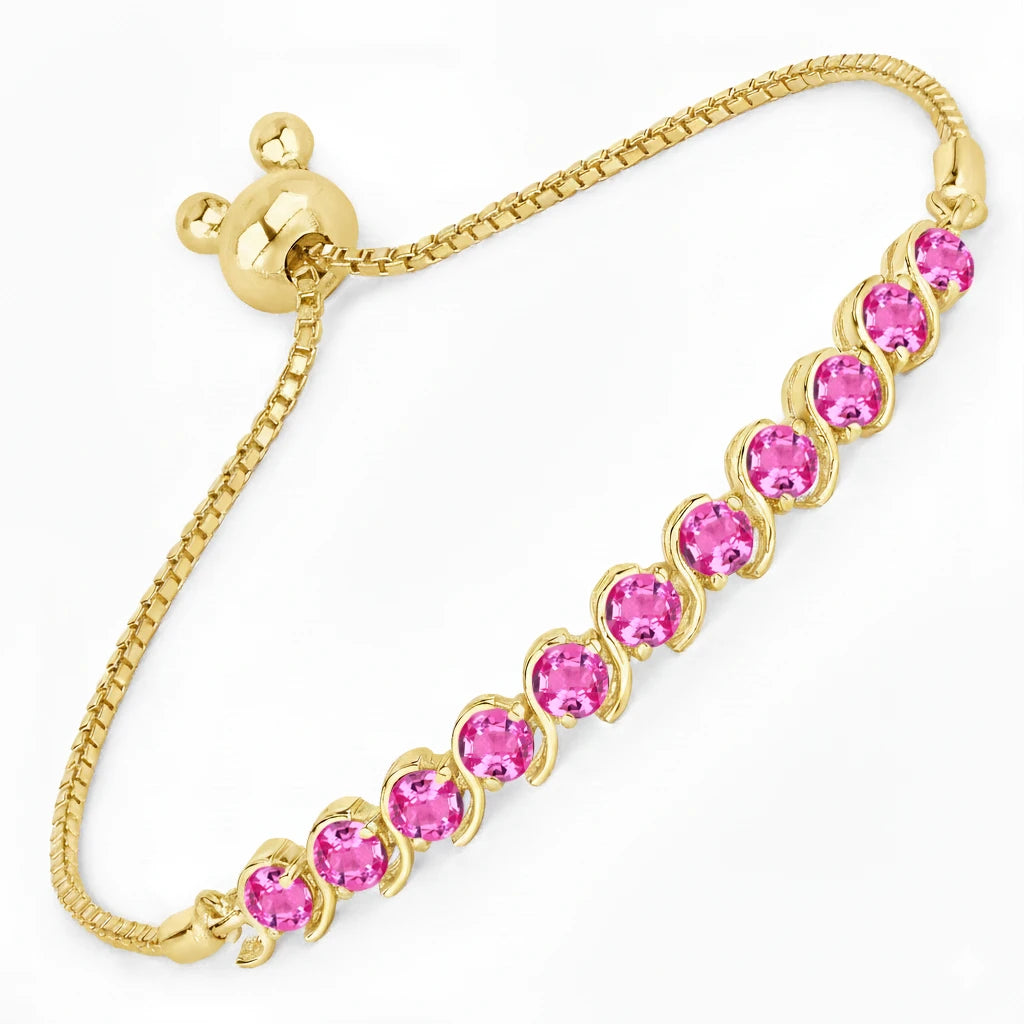 Round Bezel Set Bracelet