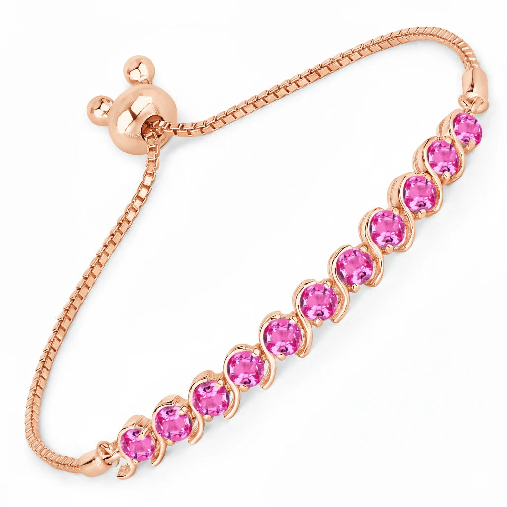 Round Bezel Set Bracelet