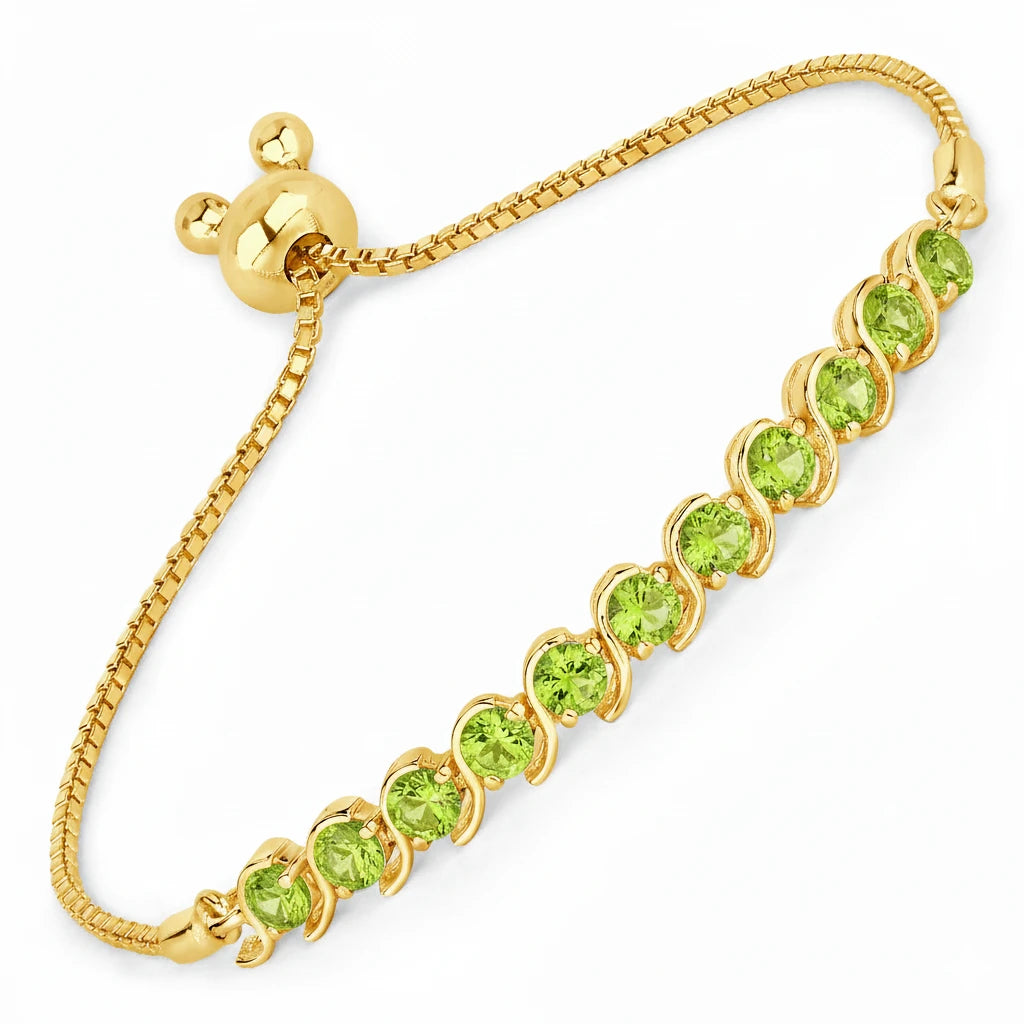 Round Bezel Set Bracelet