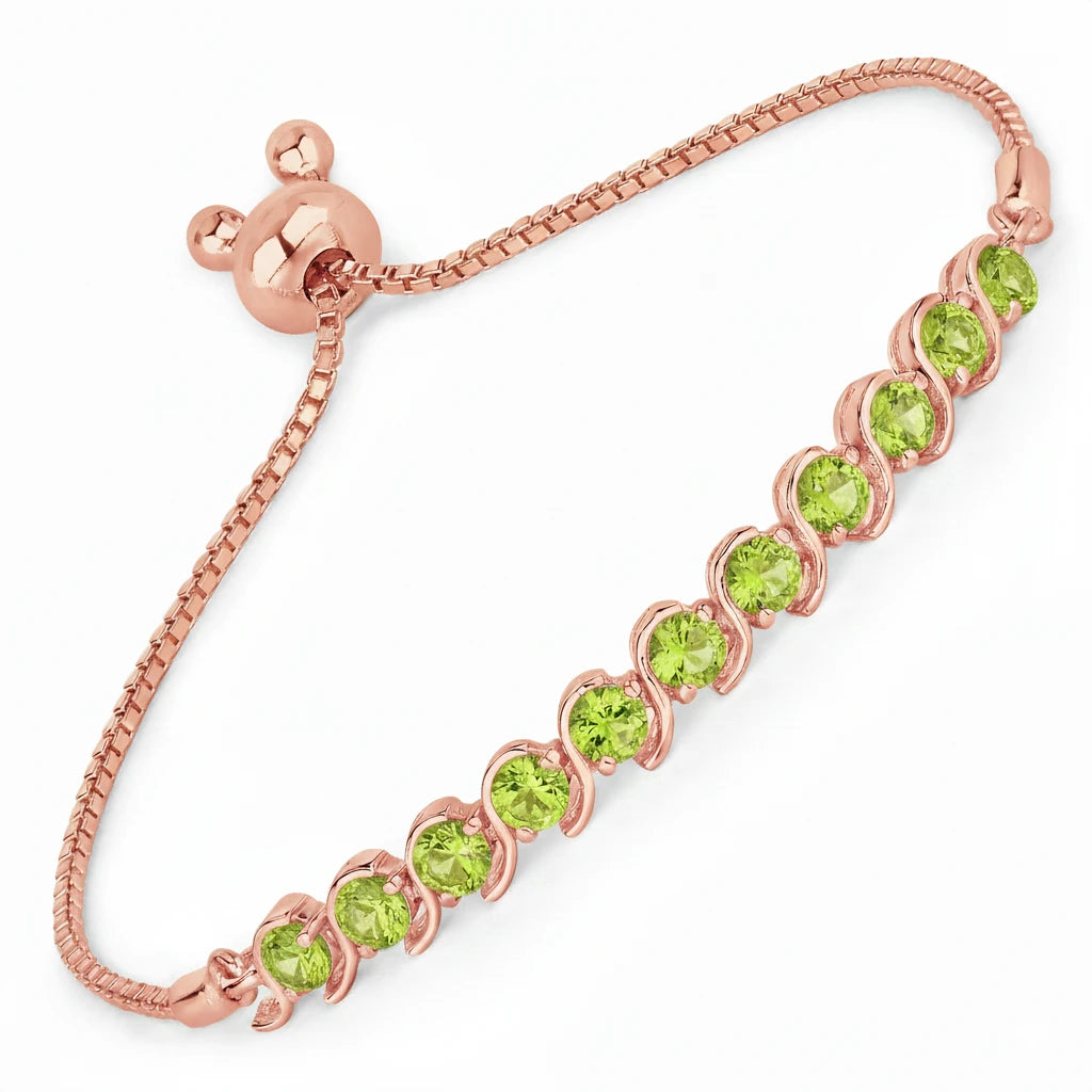 Round Bezel Set Bracelet
