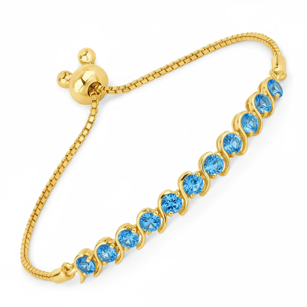 Round Bezel Set Bracelet