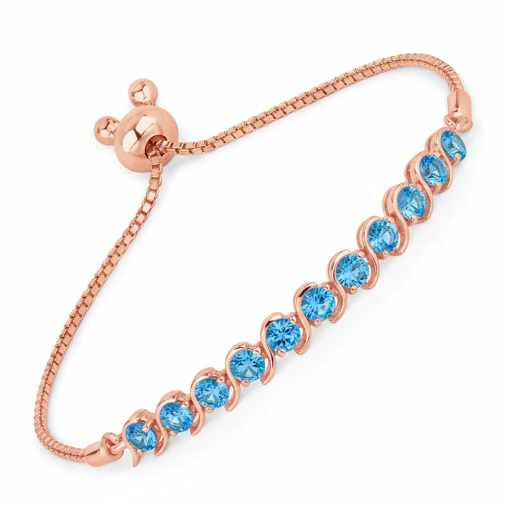 Round Bezel Set Bracelet