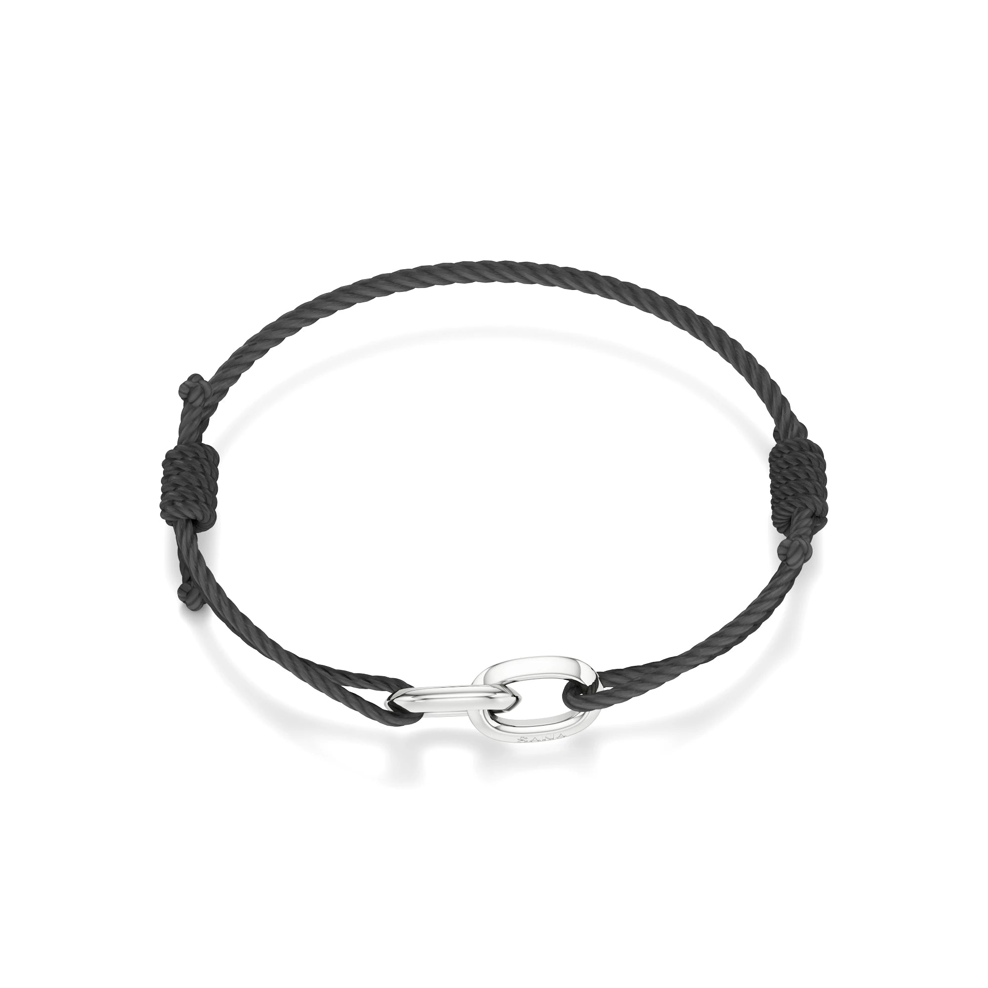 Men’s Engravable Twin Link Cord Bracelet