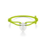 Adjustable Thread Bracelet with Heart Initial Charm
