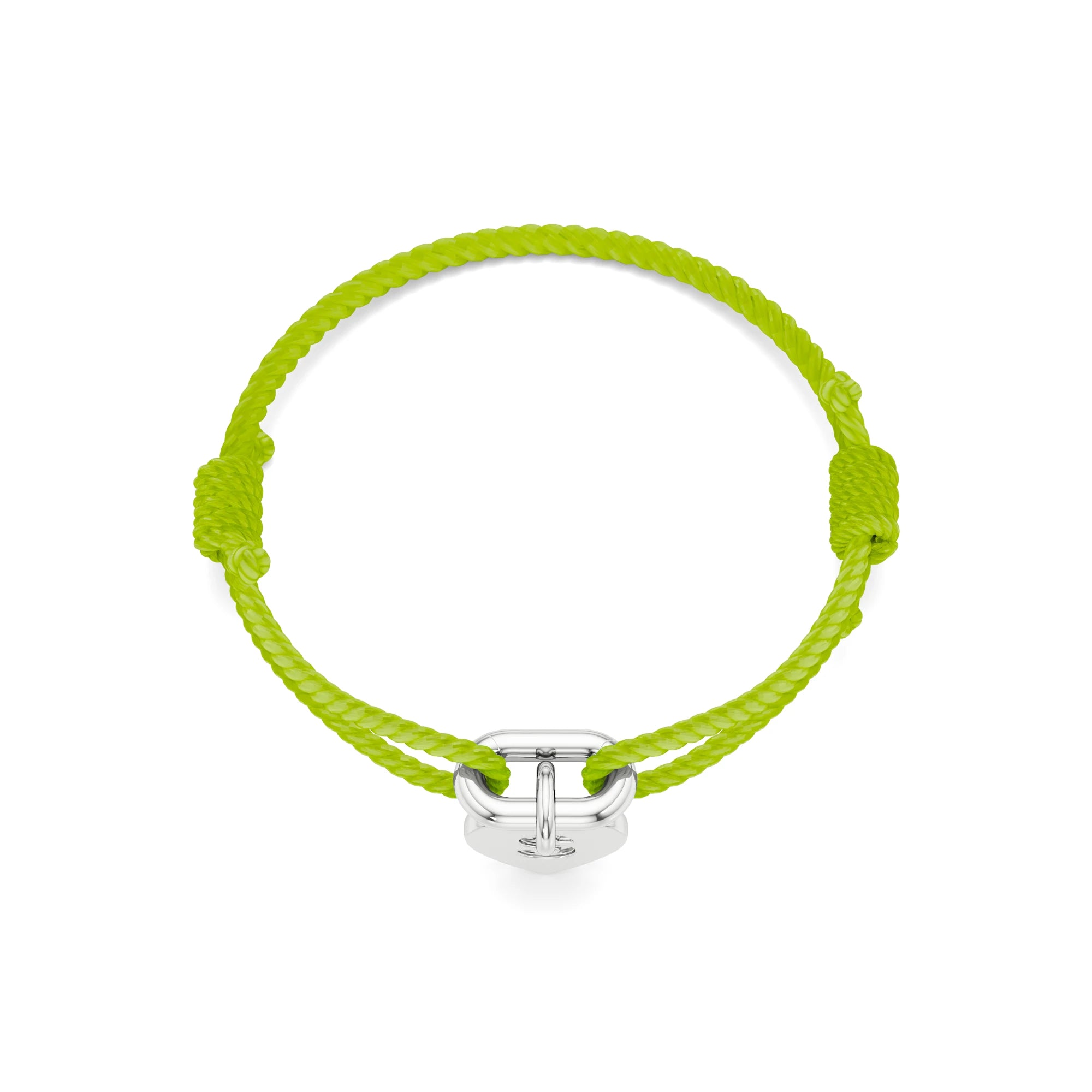 Adjustable Thread Bracelet with Heart Initial Charm