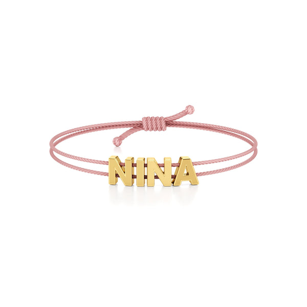 Adjustable Thread Name Bracelet