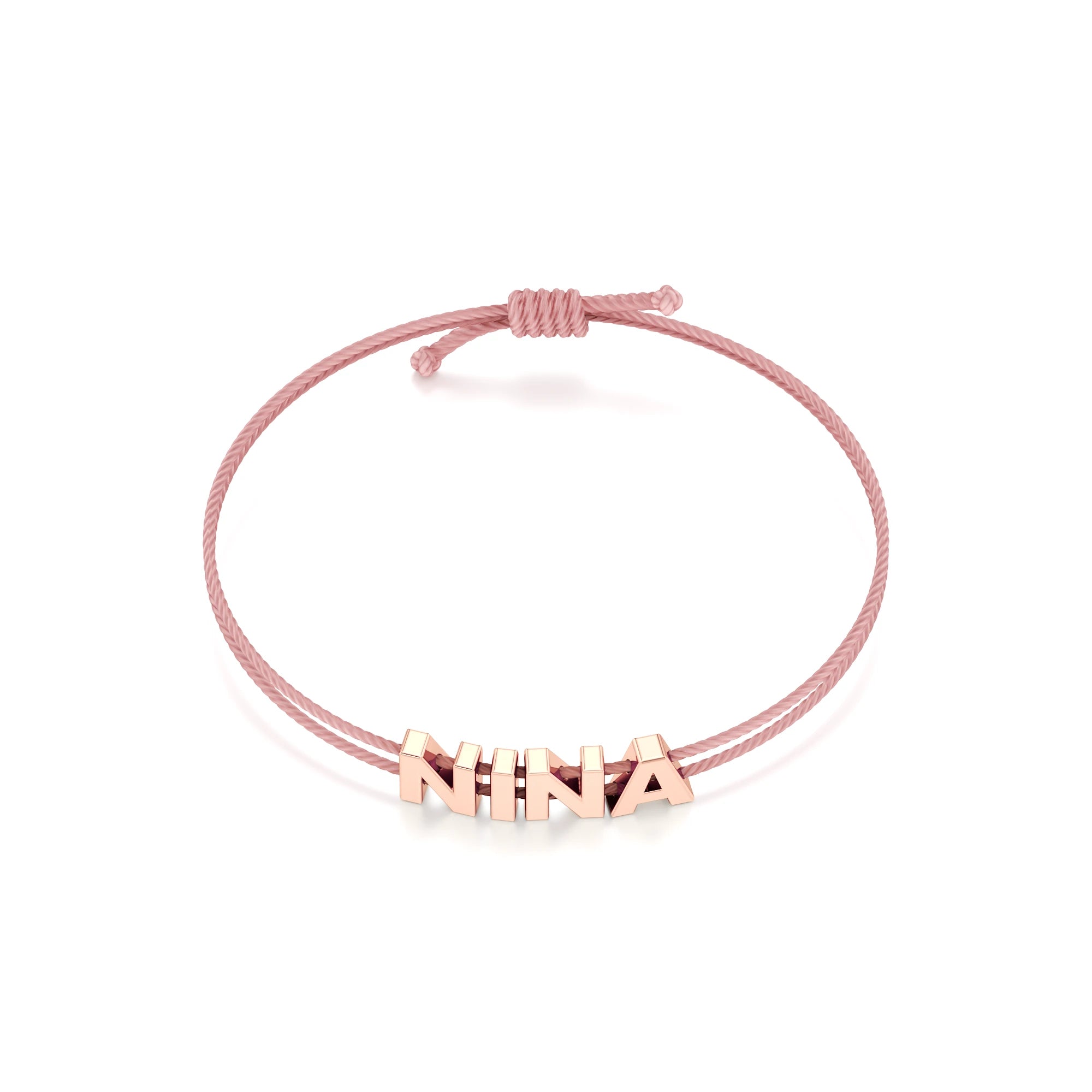 Adjustable Thread Name Bracelet