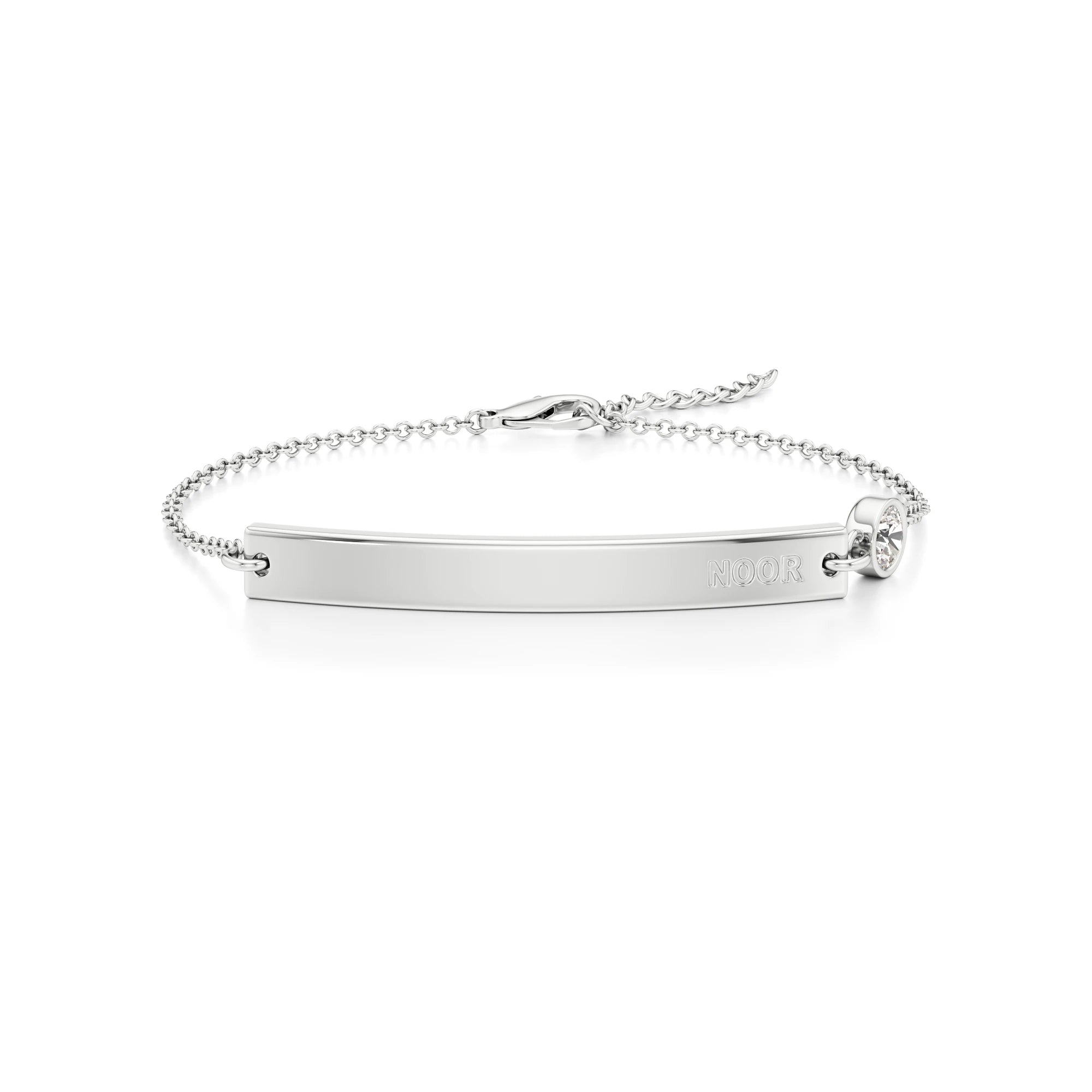 Classic Name Bracelet with Diamond Accents