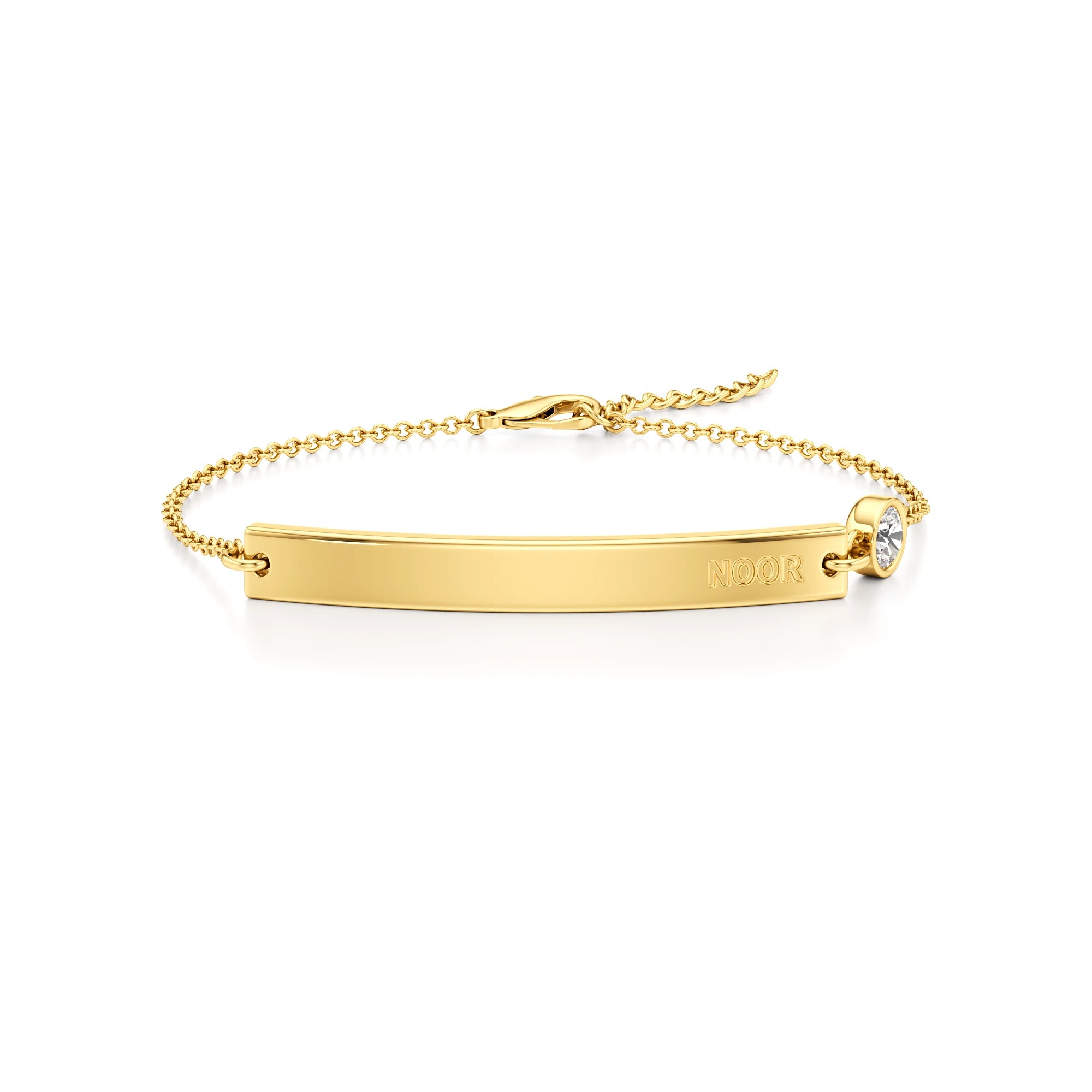Classic Name Bracelet with Diamond Accents