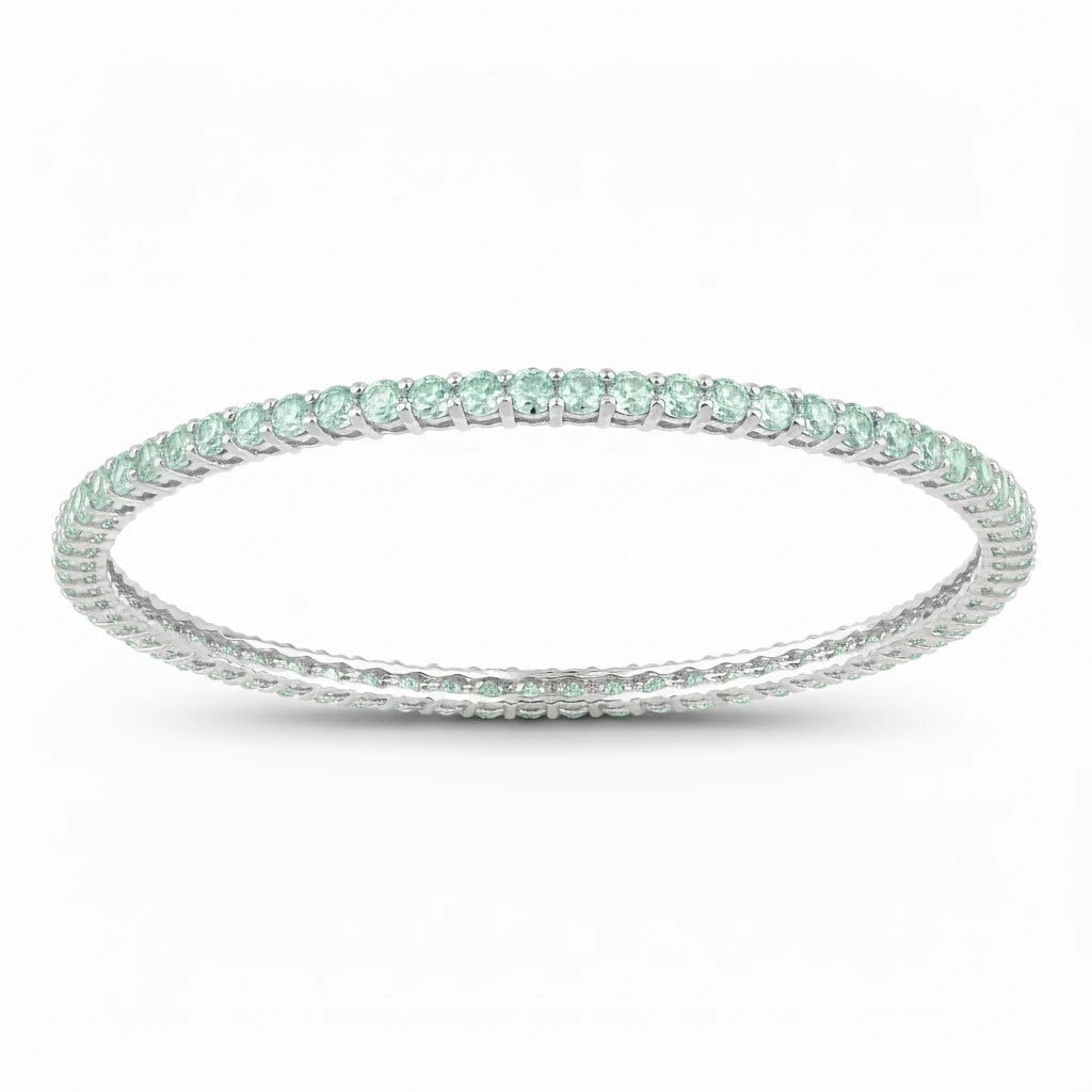 Round Prong Set Bangle