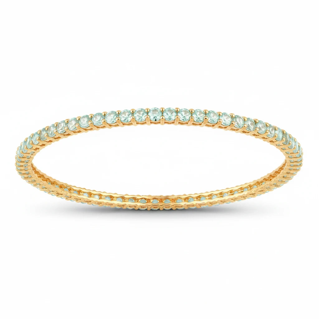 Round Prong Set Bangle