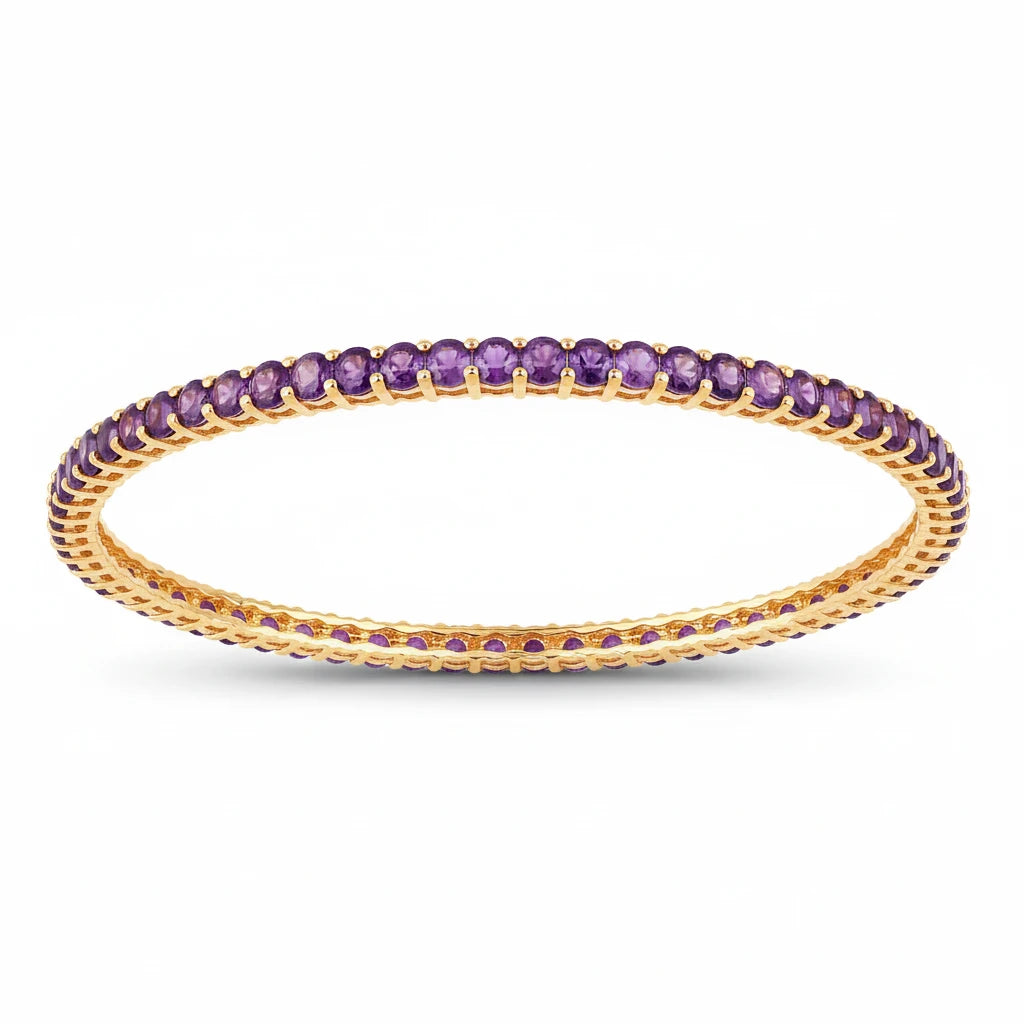 Round Prong Set Bangle