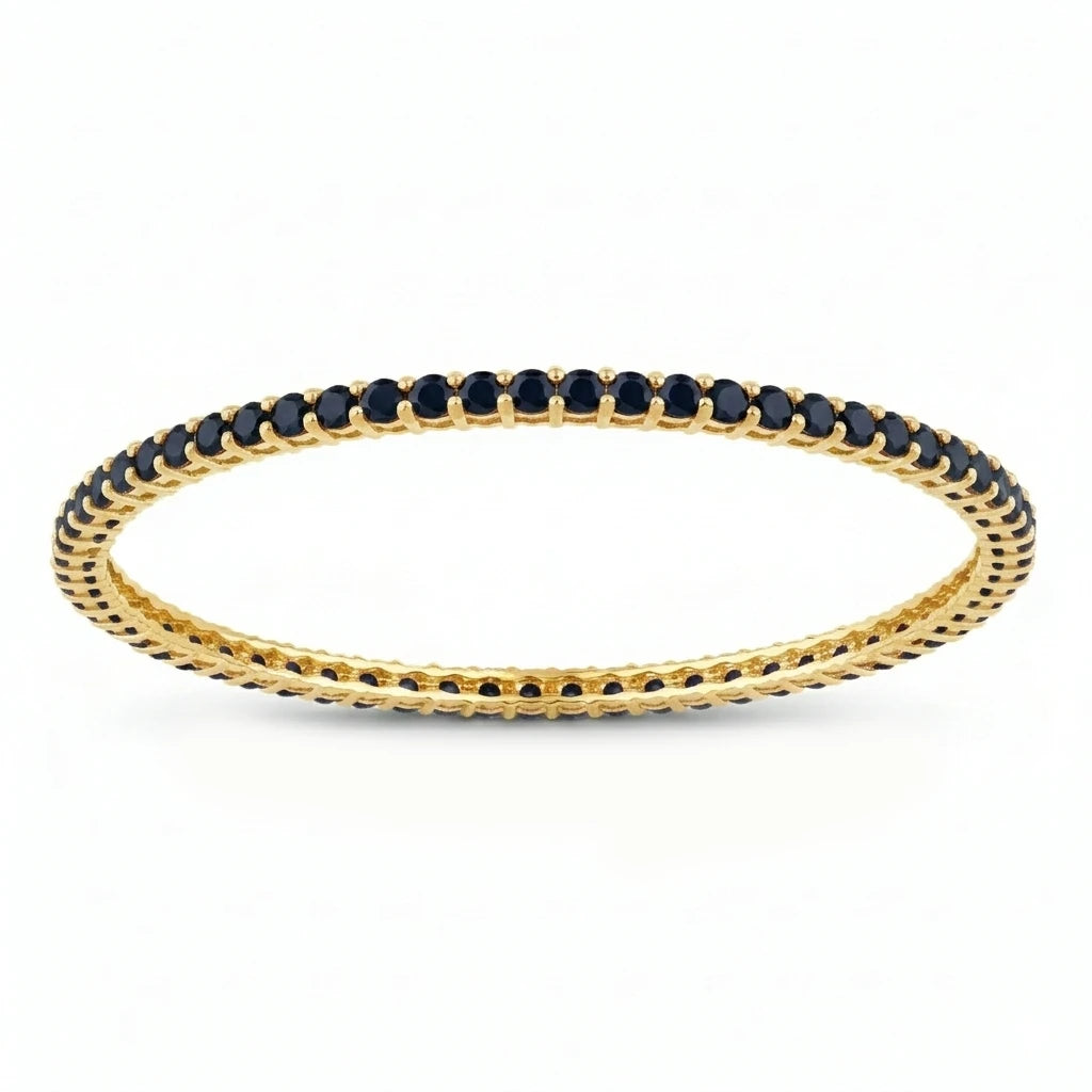 Round Prong Set Bangle