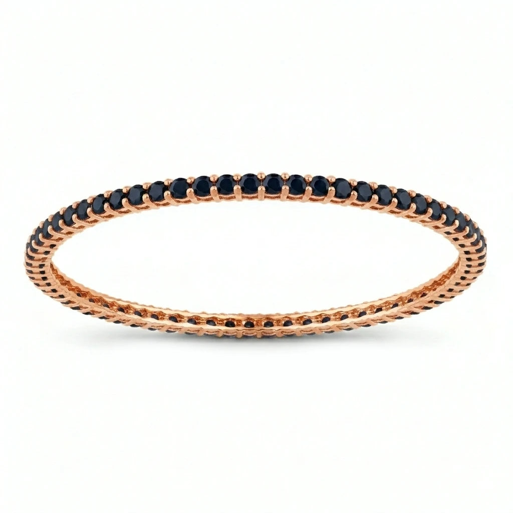 Round Prong Set Bangle
