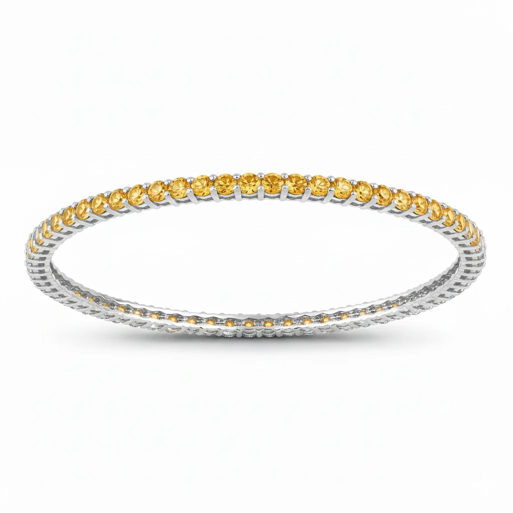 Round Prong Set Bangle