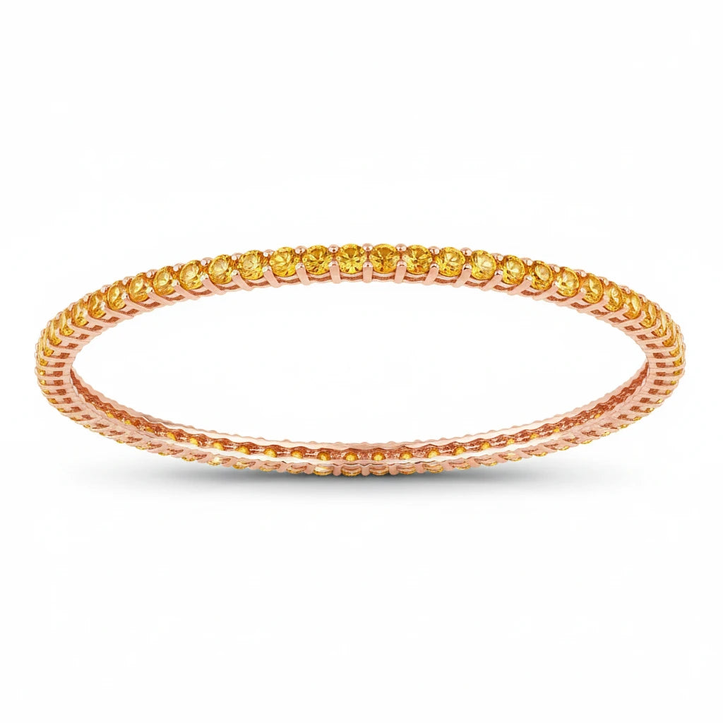 Round Prong Set Bangle