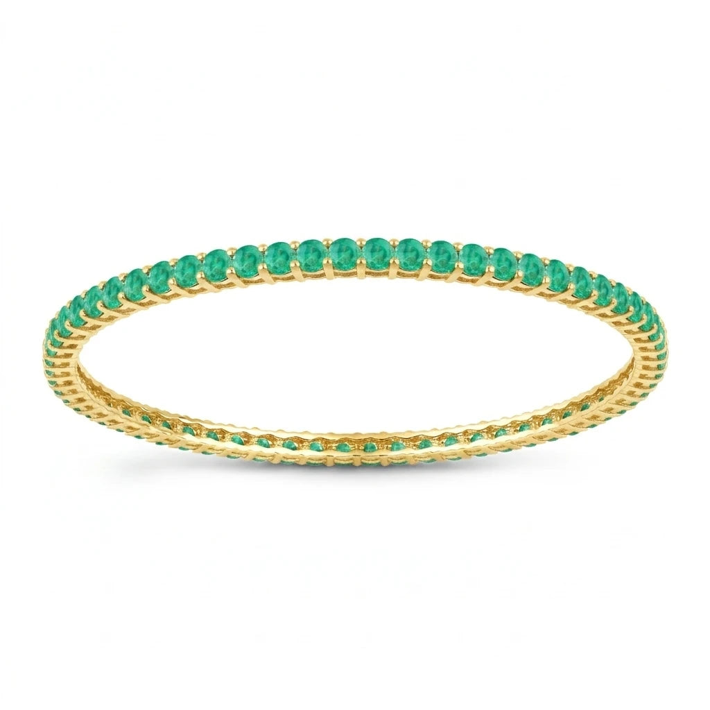 Round Prong Set Bangle