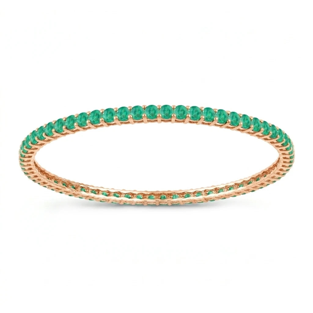 Round Prong Set Bangle
