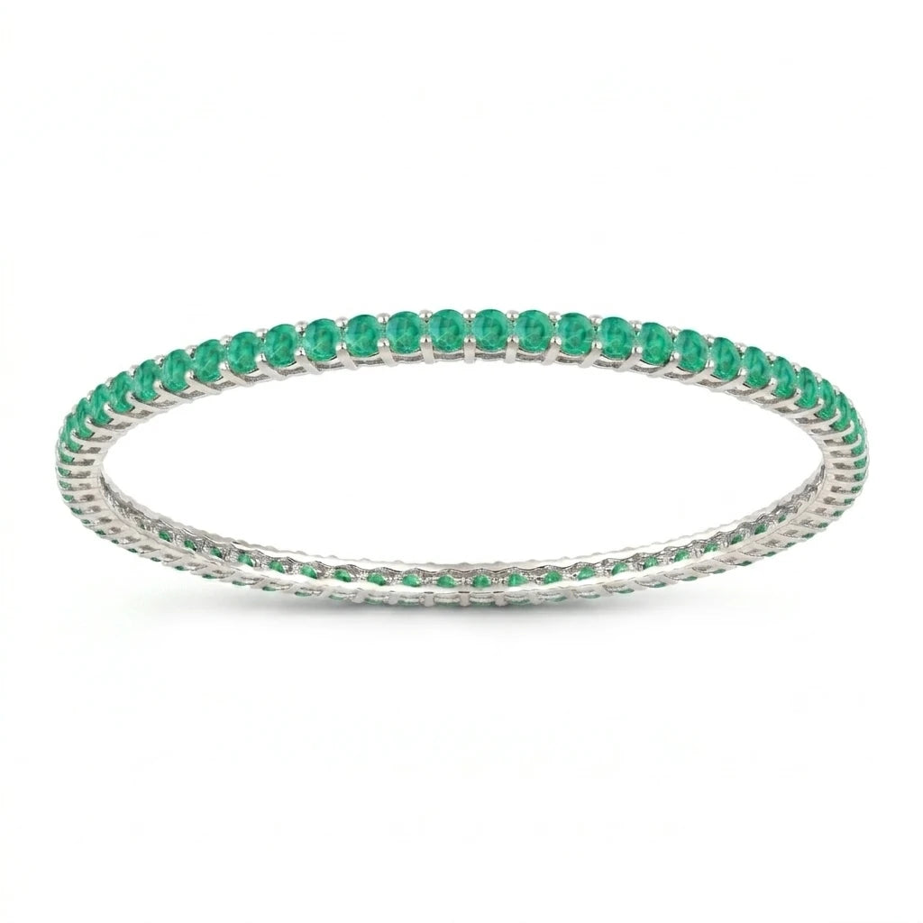 Round Prong Set Bangle