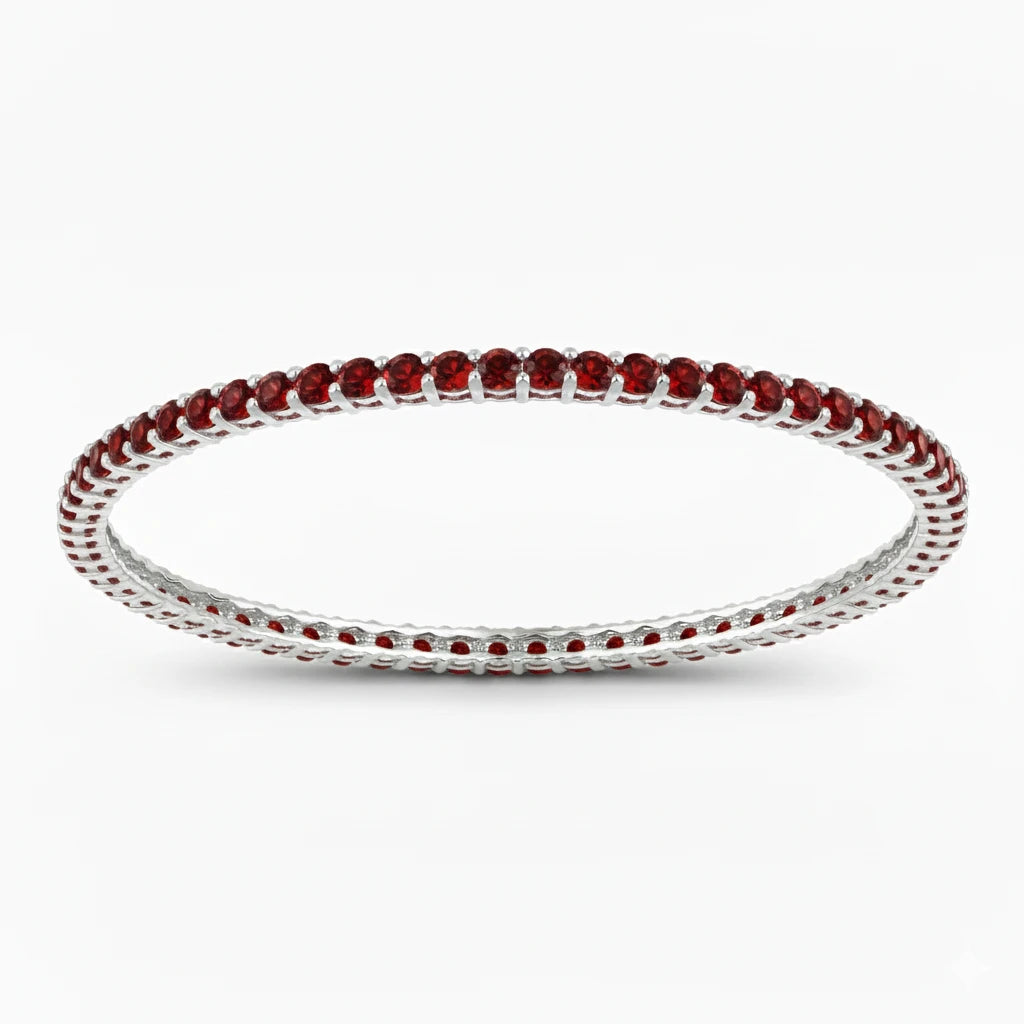 Round Prong Set Bangle