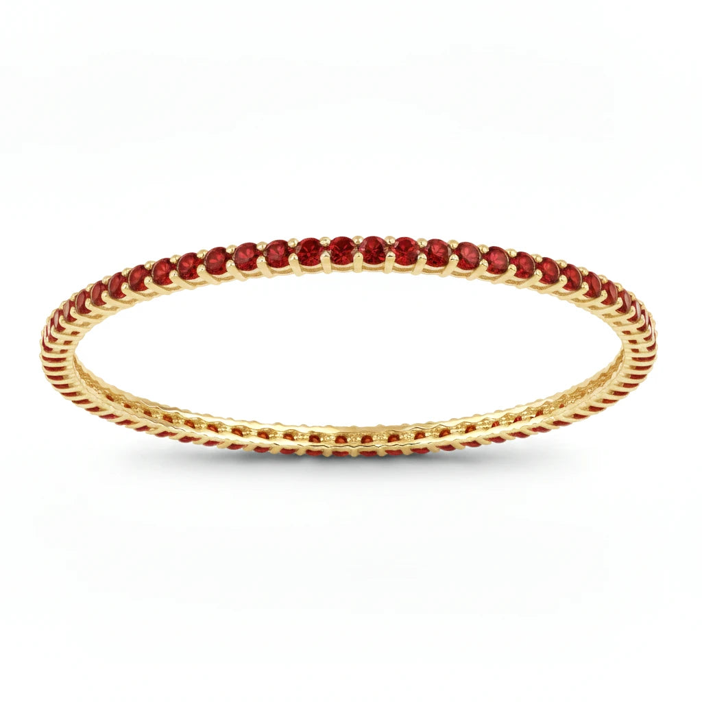 Round Prong Set Bangle