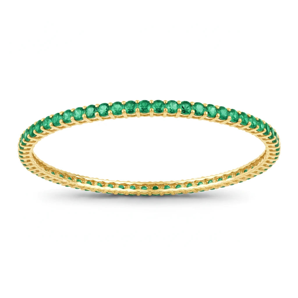 Round Prong Set Bangle