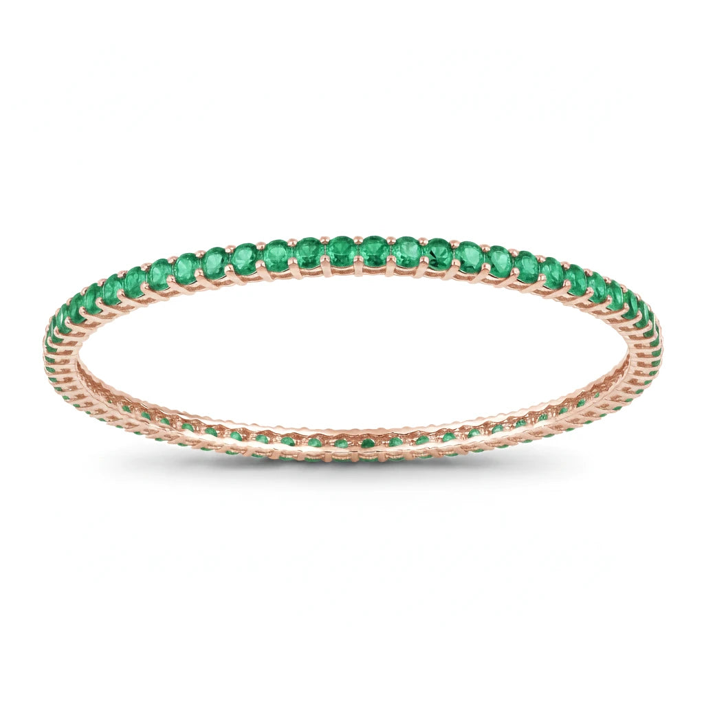Round Prong Set Bangle