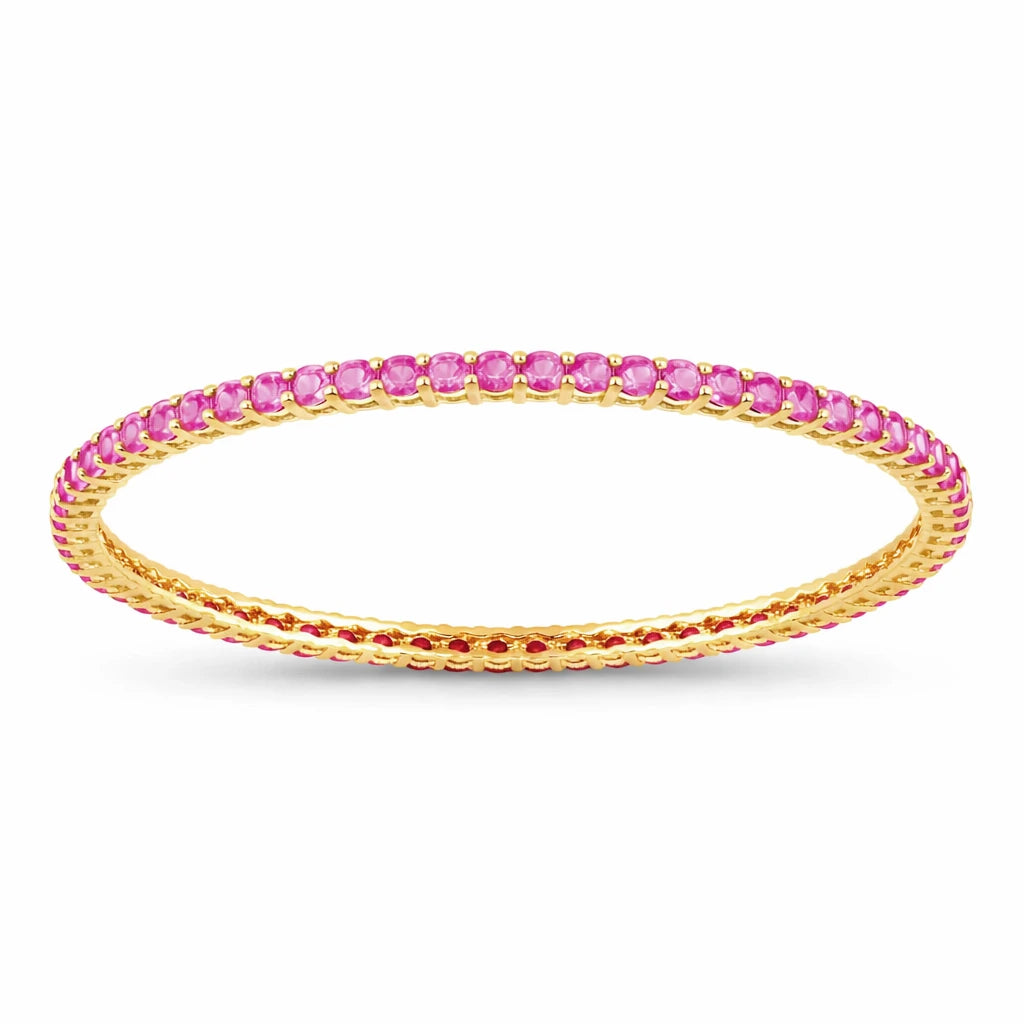 Round Prong Set Bangle
