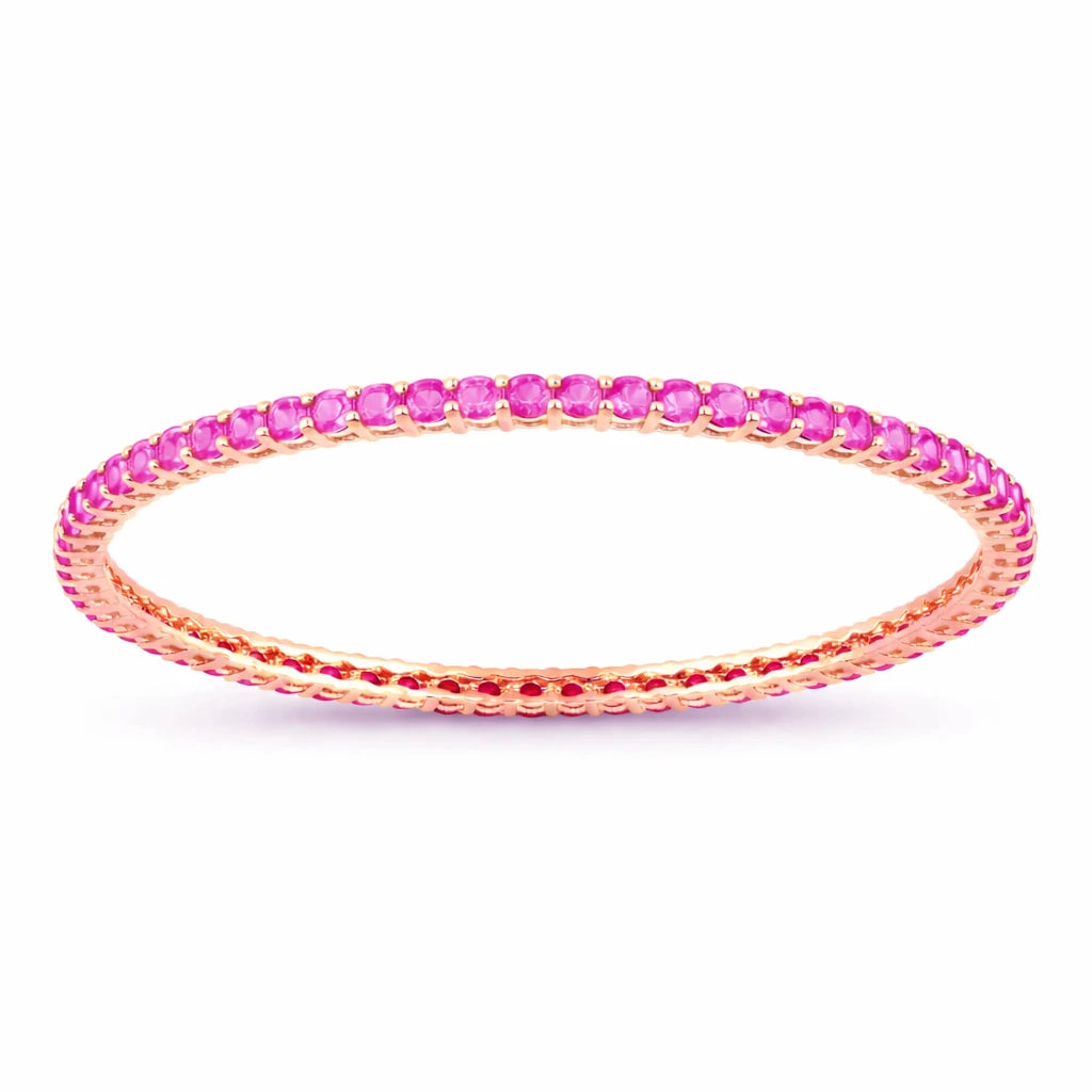 Round Prong Set Bangle