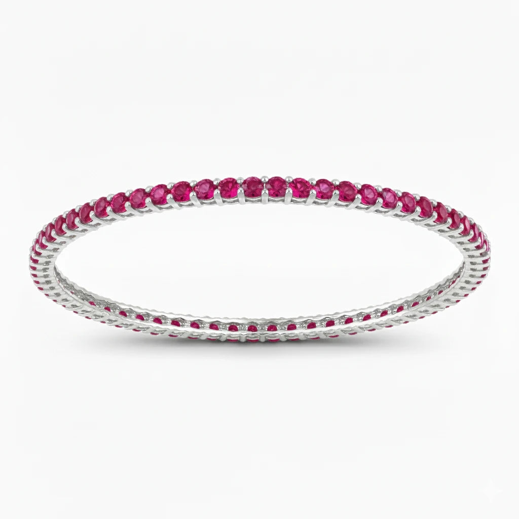 Round Prong Set Bangle