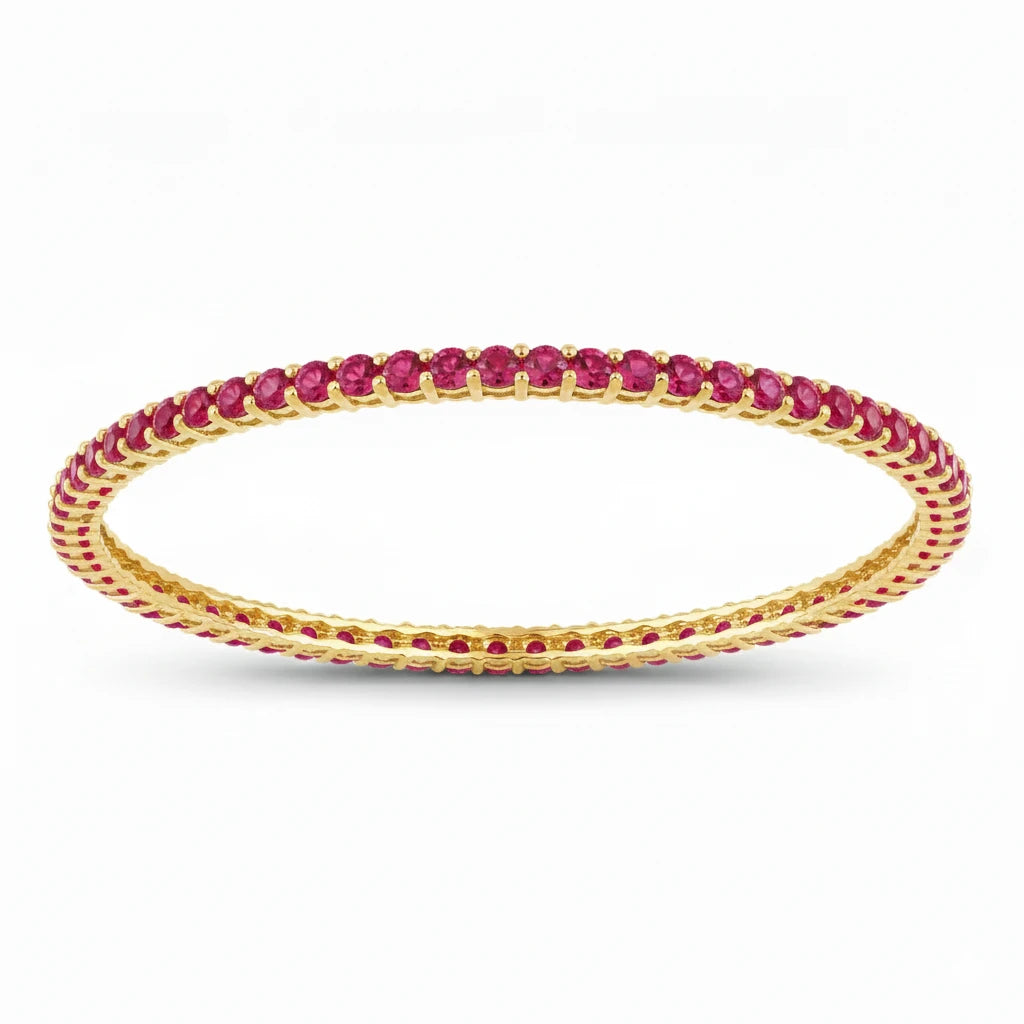 Round Prong Set Bangle