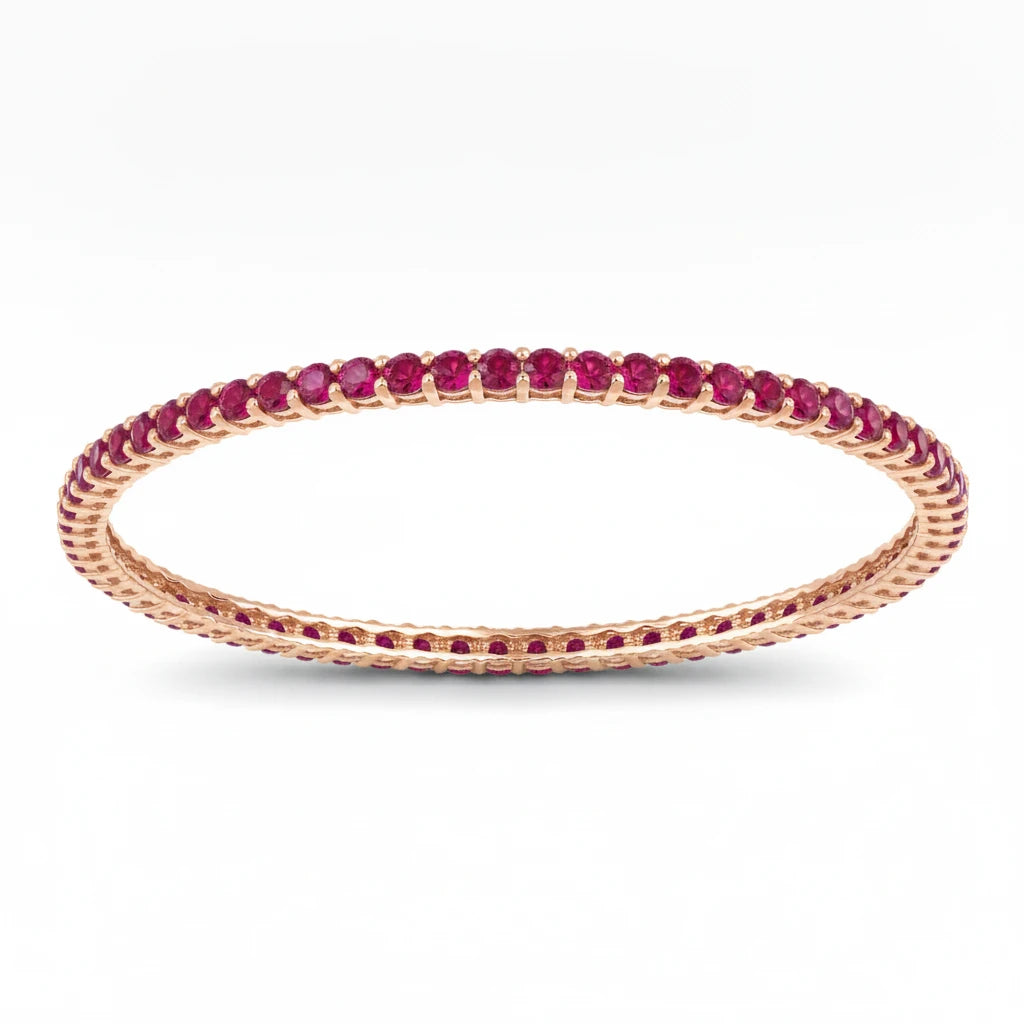 Round Prong Set Bangle