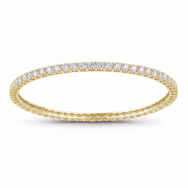Round Prong Set Bangle