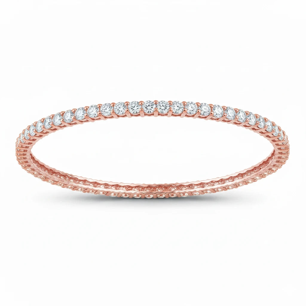 Round Prong Set Bangle