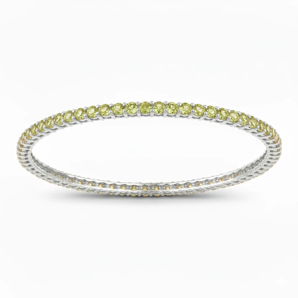 Round Prong Set Bangle