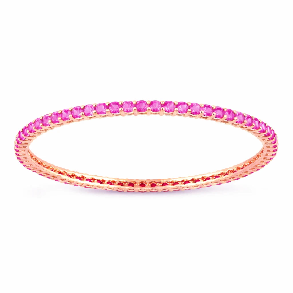 Round Prong Set Bangle