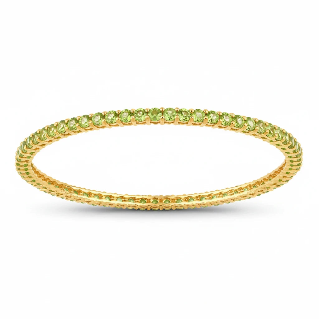 Round Prong Set Bangle