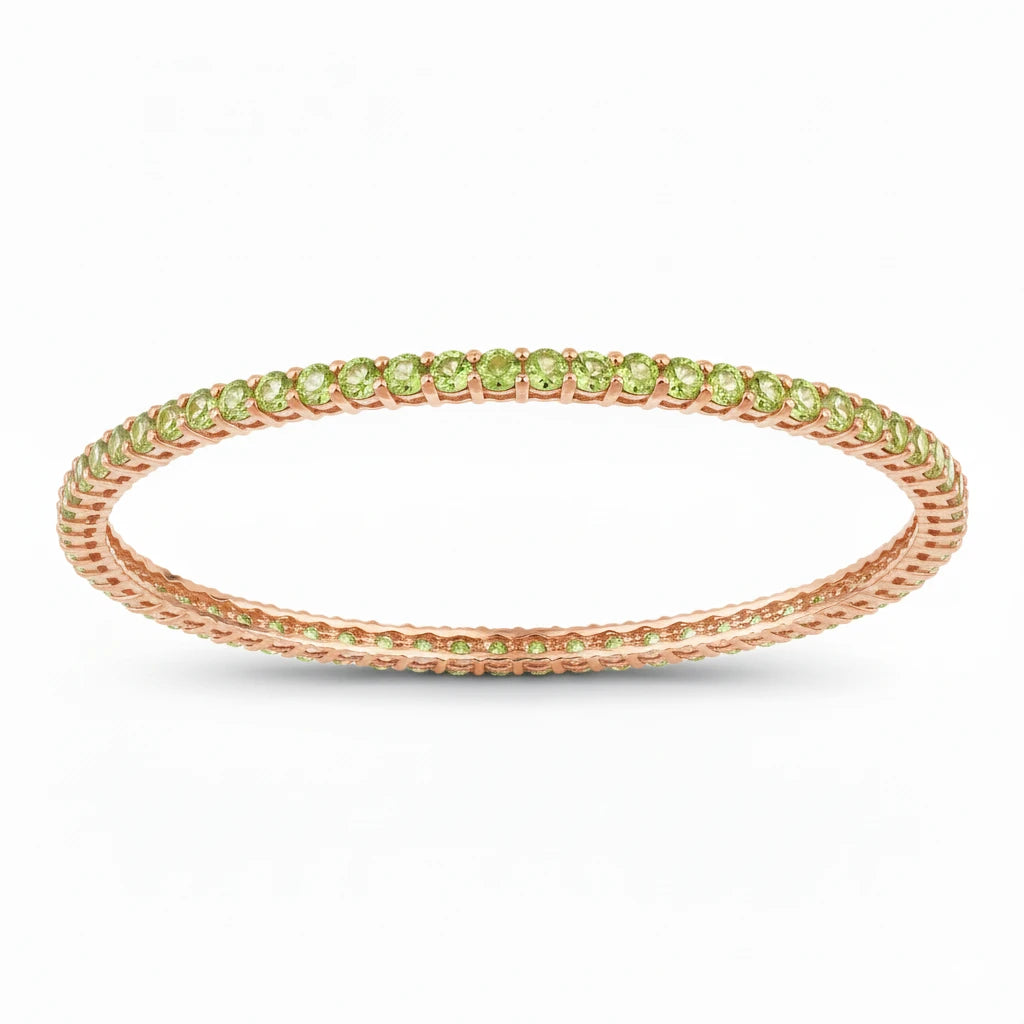 Round Prong Set Bangle