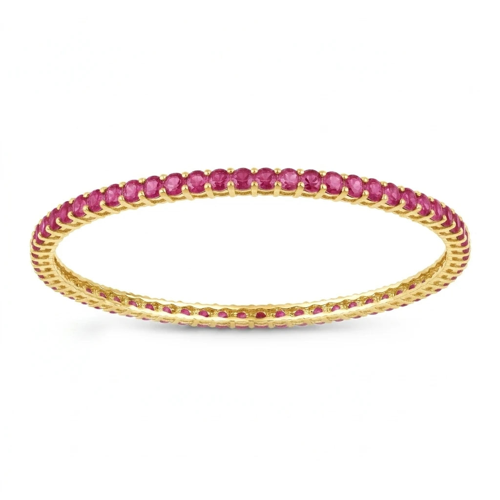 Round Prong Set Bangle