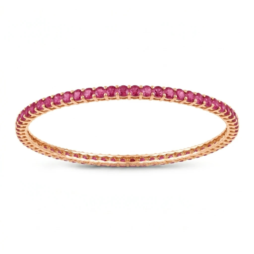 Round Prong Set Bangle