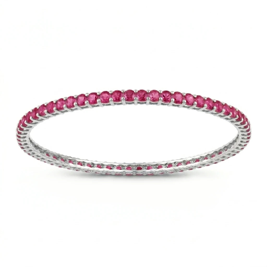 Round Prong Set Bangle