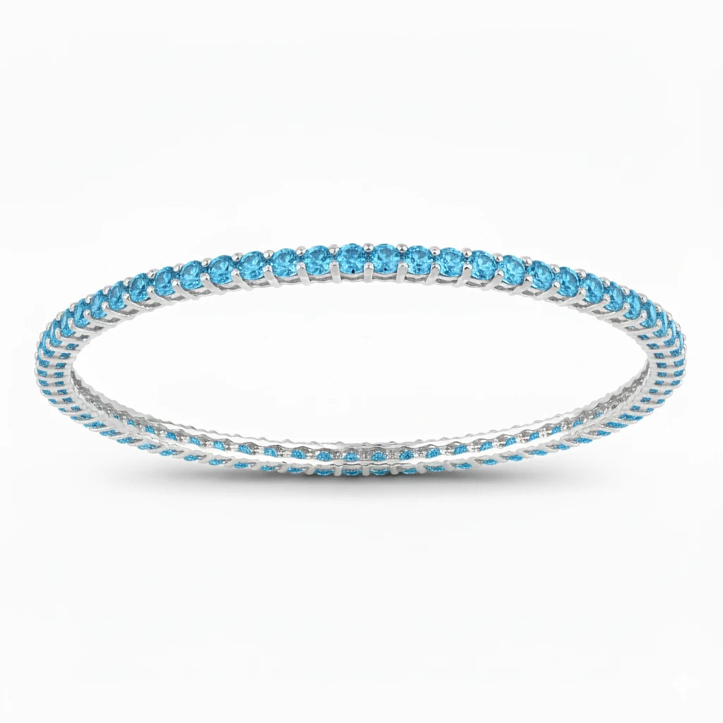Round Prong Set Bangle