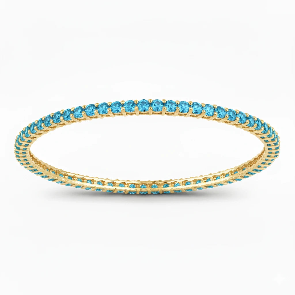 Round Prong Set Bangle