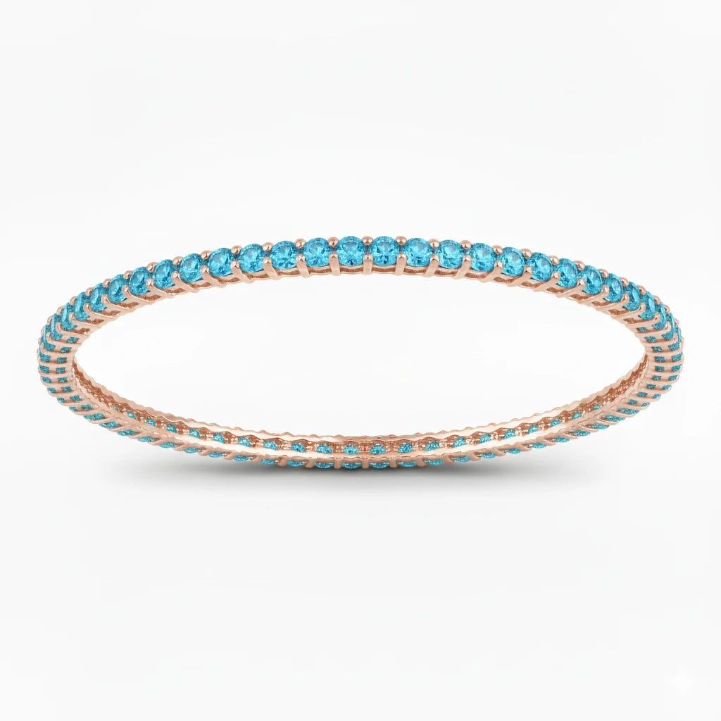 Round Prong Set Bangle