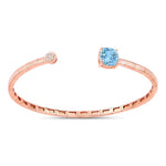Cushion Prong Set Diamond Accent Bangle