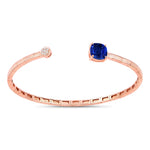 Cushion Prong Set Diamond Accent Bangle