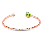 Cushion Prong Set Diamond Accent Bangle