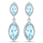 Marquise Cut Diamond Accent Drop Earrings
